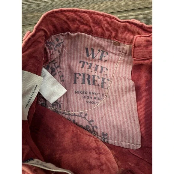 Free People Mixed Emotions Hi Lo Shorts High Rise Size 25 Dragonfruit Sorbet NWT - Picture 11 of 12